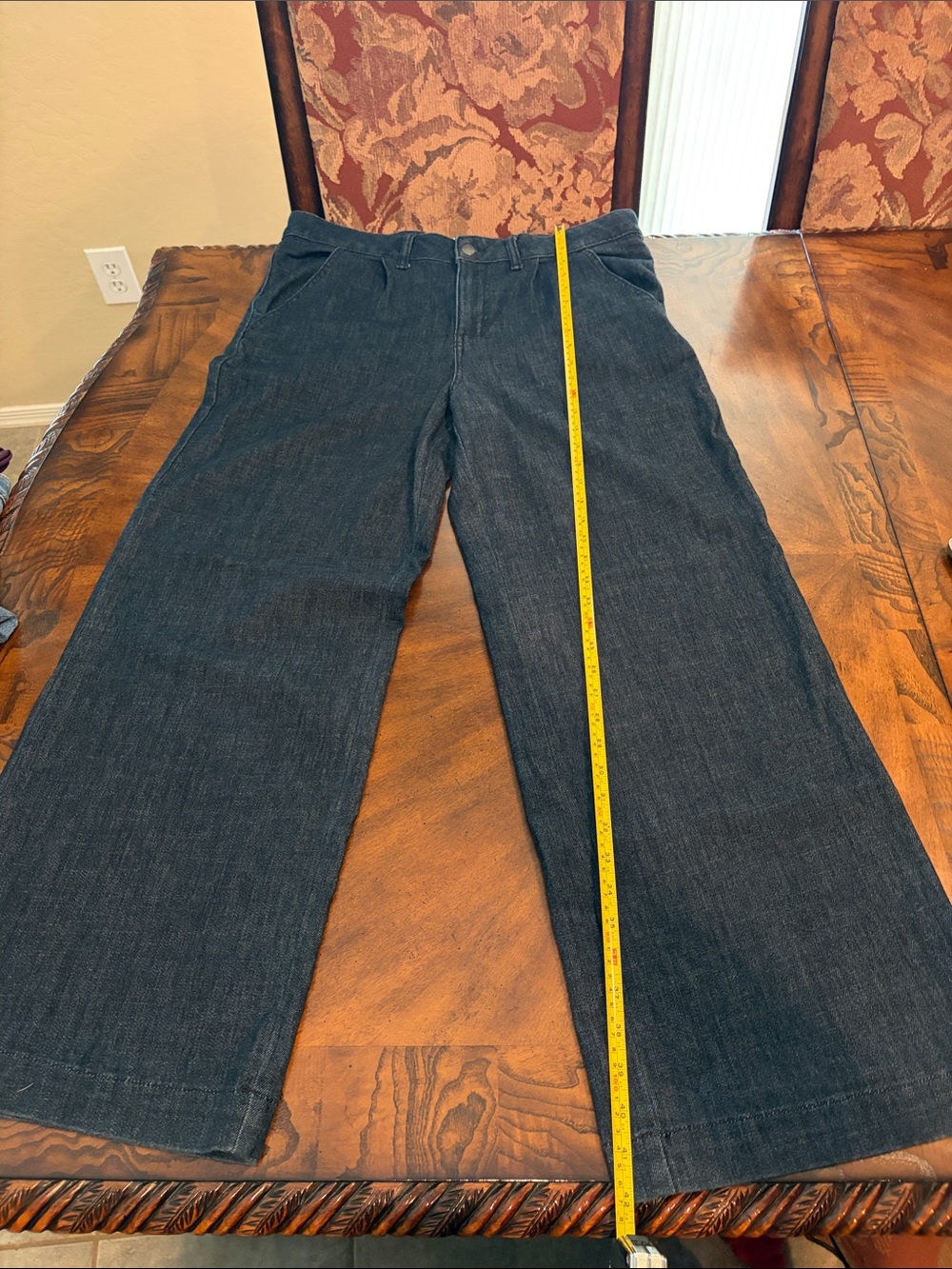 Time and Tru Dark Wash Wide Leg Trouser Jeans Size 14 - Picture 1 of 8